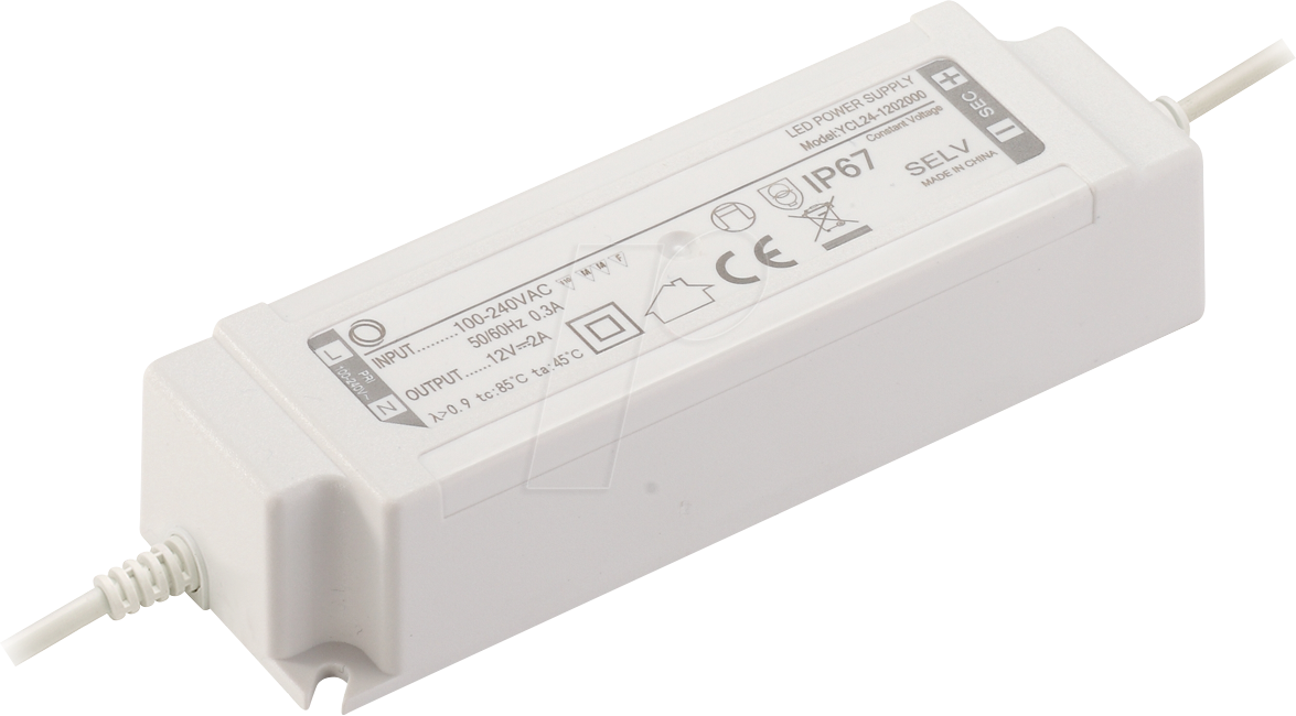 YCL24-1202000 - LED-Netzteil, 24 W, 12 V, 2 A, CV YCL24-1202000 - LED-Netzteil, 24 W, 12 V, 2 A, CV von YINGJIAO