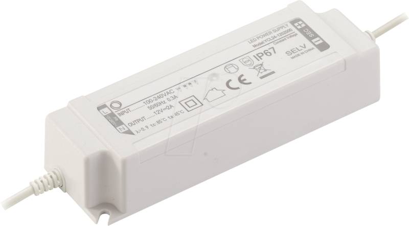 YCL24-1202000 - LED-Netzteil, 24 W, 12 V, 2 A, CV von YINGJIAO
