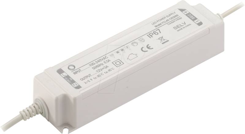 YCL40-1203330 - LED-Netzteil, 40 W, 12 V, 3,33 A, CV von YINGJIAO