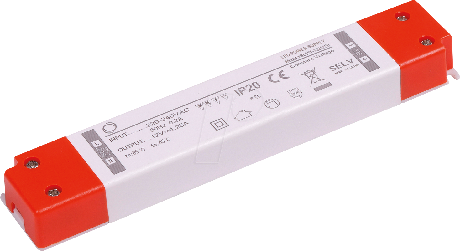 YSL15T-1201500 - LED-Netzteil, 18 W, 12 V, 1,5 A, CV YSL15T-1201500 - LED-Netzteil, 18 W, 12 V, 1,5 A, CV von YINGJIAO