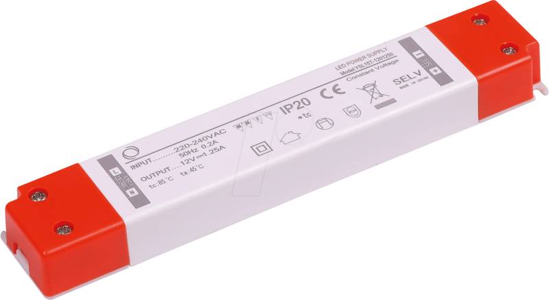 YSL15T-1201500 - LED-Netzteil, 18 W, 12 V, 1,5 A, CV von YINGJIAO