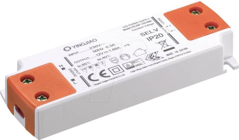 YSL20F-2400833 - LED-Netzteil, 20 W, 24 V, 0,833 A, CV von YINGJIAO