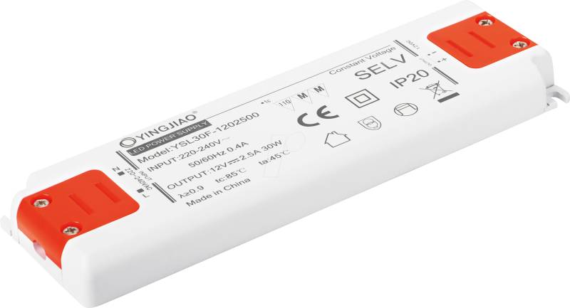 YSL30F-1202500 - LED-Netzteil, 30 W, 12 V, 2,5 A, CV von YINGJIAO