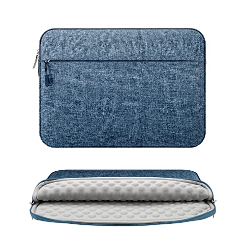 YINHANG 14 Zoll Laptop Tasche Hülle für 14" MacBook Pro M2/M1 A2779 A2442 2023-2021 Chromebook Notebook, Dünn Polyester Laptop Sleeve Schutzhülle PC Case mit Stoßfest Auskleidung, Denim Blau von YINHANG