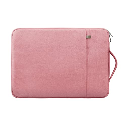 YINHANG Laptop Hülle Tasche Kompatibel mit 13 Zoll MacBook Air Pro M2 M1 13.3 Zoll Chromebook Notebook Computer, Dünn Wasserdicht Polyester Schutzhülle Sleeve mit Griff Vordertasche,Rosa von YINHANG