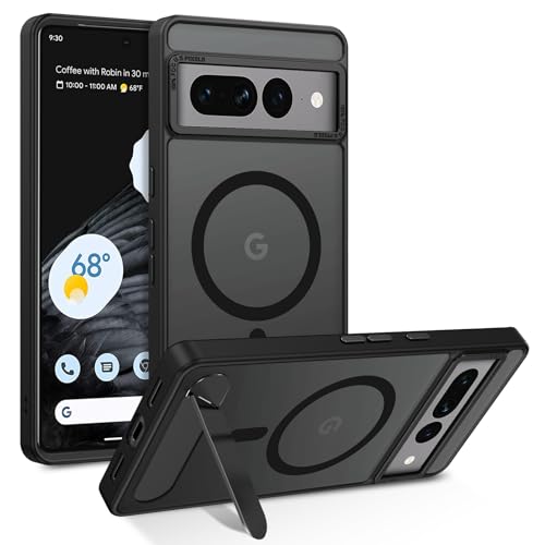 YINLAI Magnetische Schutzhülle für Google Pixel 7 Pro, kompatibel mit MagSafe, [unsichtbare integrierte Halterung] Schutzhülle Militärqualität, stoßfest, transparent, matt, für Google Pixel 7 Pro 6,7 von YINLAI