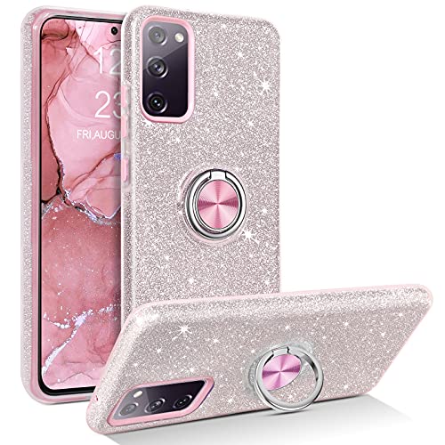YINLAI Samsung Galaxy S20 FE Hülle Glitzer Handyhülle Samsung S20 FE mit 360 Grad Ring Halter Handy Hüllen Bling Crystal Cover Case Schutzhülle für Samsung S20 FE 4G/5G 6,5 Zoll,Silber Rosa YINLAI Samsung Galaxy S20 FE Hülle Glitzer Handyhülle Samsung S20 FE mit 360 Grad Ring Halter Handy Hüllen Bling Crystal Cover Case Schutzhülle für Samsung S20 FE 4G/5G 6,5 Zoll,Silber Rosa von YINLAI