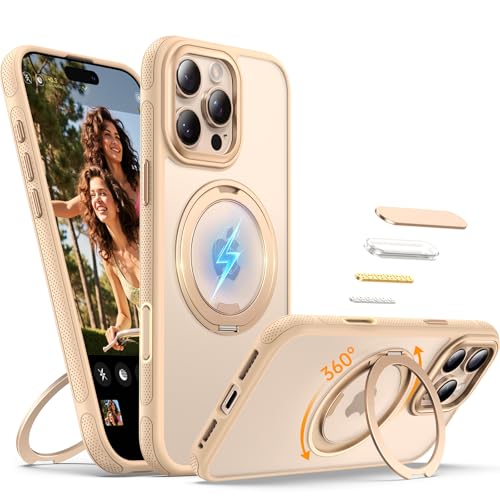 YINLAI Schutzhülle für iPhone 16 Pro Max: 360° drehbarer magnetischer Ständer, Kamerasteuerungstaste, passend für MagSafe, 4,8 m mil-Grade, stoßfest, rutschfeste Schutzhülle mit Ständer-Ringhalter YINLAI Schutzhülle für iPhone 16 Pro Max: 360° drehbarer magnetischer Ständer, Kamerasteuerungstaste, passend für MagSafe, 4,8 m mil-Grade, stoßfest, rutschfeste Schutzhülle mit Ständer-Ringhalter von YINLAI