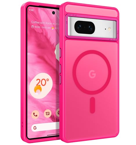 YINLAI für Google Pixel 7 Hülle Kompatibel mit MagSafe,Handyhülle Google Pixel 7 Magnetisch Translucent Matt Stoßfest Kratzfest Cover Case Schutzhülle für Google Pixel 7 6.3'',Rosa Rot YINLAI für Google Pixel 7 Hülle Kompatibel mit MagSafe,Handyhülle Google Pixel 7 Magnetisch Translucent Matt Stoßfest Kratzfest Cover Case Schutzhülle für Google Pixel 7 6.3'',Rosa Rot von YINLAI