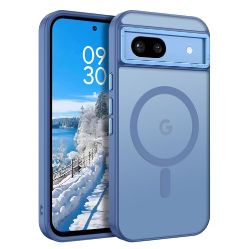 YINLAI für Google Pixel 8a Hülle Kompatibel mit MagSafe,Handyhülle Google Pixel 8a Magnetisch Translucent Matt Militärschutz Stoßfest Cover Case Schutzhülle für Google Pixel 8a 6.1",Sky Blau von YINLAI