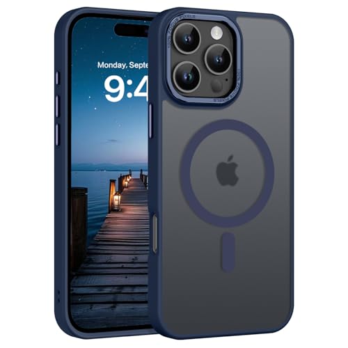 YINLAI für iPhone 16 Pro Max Hülle Kompatibel mit MagSafe,Handyhülle iPhone 16 Pro Max Magnetisch Cover Case Translucent Matt Schlanke Stoßfest Kratzfest Schutzhülle für iPhone 16 Pro Max 6.9",Blau von YINLAI