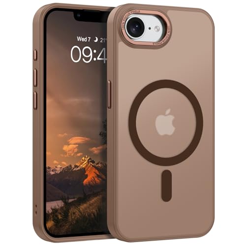 YINLAI für iPhone 16e Hülle Kompatibel mit MagSafe,Handyhülle iPhone 16e Magnetische Translucent Matt Stoßfest Kratzfest Cover Case Schutzhülle für iPhone 16e 6.1",Titan Wüstensand von YINLAI