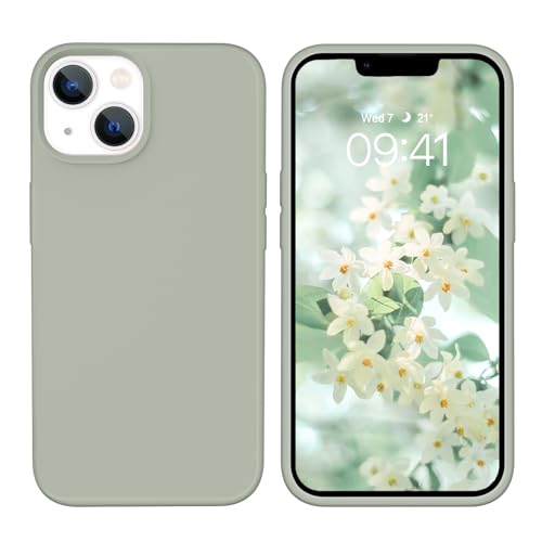 YINLAI für iPhone 13 Hülle Silikon,Handyhülle iPhone 13 6.1'' Schutzhülle Slim Case Cover Liquid Silikon Gel Matte Kratzfest Handy Hülle für iPhone 13 6,1 Zoll,Kupfer Grün YINLAI für iPhone 13 Hülle Silikon,Handyhülle iPhone 13 6.1'' Schutzhülle Slim Case Cover Liquid Silikon Gel Matte Kratzfest Handy Hülle für iPhone 13 6,1 Zoll,Kupfer Grün von YINLAI