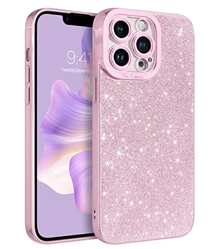YINLAI iPhone 13 Pro Max Hülle Glitzer Luxus Flexible Bling Cover Stoßfest Ganzkörper Kameraschutz Handyhülle für Frauen Mädchen Design für iPhone 13 Pro Max 6,7 Zoll Rosa YINLAI iPhone 13 Pro Max Hülle Glitzer Luxus Flexible Bling Cover Stoßfest Ganzkörper Kameraschutz Handyhülle für Frauen Mädchen Design für iPhone 13 Pro Max 6,7 Zoll Rosa von YINLAI
