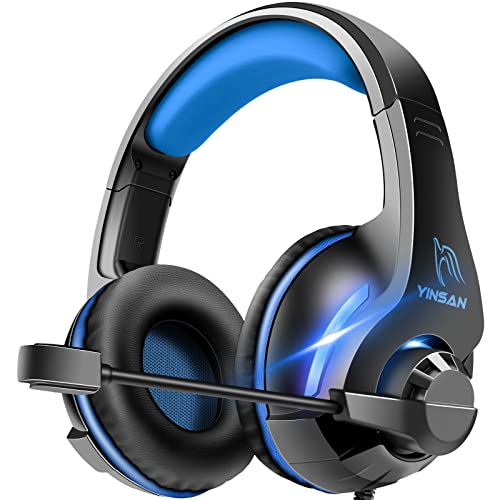 YINSAN Gaming Headset für PS4/PS5/PC/Xbox/Nintendo Switch, PS4 Kopfhörer mit Kabel und RGB Licht, Stereo Surround Kopfhörer mit Mikrofon, Noise Cancelling Gamer Headphones YINSAN Gaming Headset für PS4/PS5/PC/Xbox/Nintendo Switch, PS4 Kopfhörer mit Kabel und RGB Licht, Stereo Surround Kopfhörer mit Mikrofon, Noise Cancelling Gamer Headphones von YINSAN