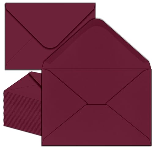Briefumschläge für Einladungen, bedruckbar, selbstklebend, für Hochzeiten, Einladungen, Fotos, Postkarten, Grußkarten, Mailing, 4 x 6 Stück, Burgunderrot/Weinrot, 50 Stück Briefumschläge für Einladungen, bedruckbar, selbstklebend, für Hochzeiten, Einladungen, Fotos, Postkarten, Grußkarten, Mailing, 4 x 6 Stück, Burgunderrot/Weinrot, 50 Stück von YINUOYOUJIA