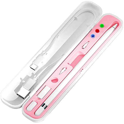 YINVA Federmäppchen für Apple Pencil 1. Generation/Apple Pencil 2. Generation, Stiftzubehör, Aufbewahrungsbox, Design für Apple iPad, Stiftzubehör, Tipps (Pink) von YINVA