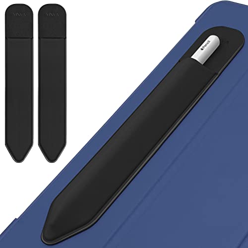 YINVA Pencil Case kompatibel mit dem Apple Pencil, 2 Stück Elastische Pencil Halter, Ipad Stift Hülle, Pencil Hülle mit Selbstklebender Rückseite (1. und 2. Generation) von YINVA