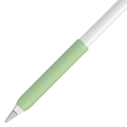 YINVA Silikon Schutzhülle iPencil Griff Ergonomische Ärmelzubehör Hülse Silikon mit Apple Pencil 1. und 2. Generation (Grün) von YINVA