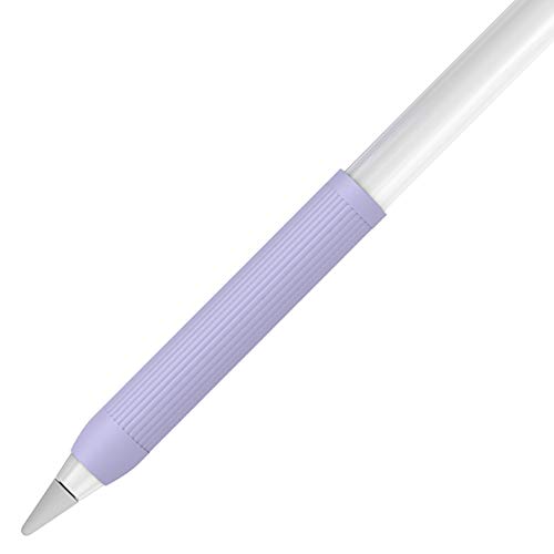 YINVA Silikon Schutzhülle iPencil Griff Ergonomische Ärmelzubehör Hülse Silikon mit Apple Pencil 1. und 2. Generation (lila) von YINVA