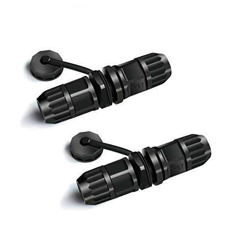 YIOVVOM RJ45 wasserdichter Stecker, Buchse auf Buchse, Panelmontage, 8P8C, CAT 6, CAT 5, CAT 5E, M20 IP67 Ethernet-LAN-Kabel-Koppler, Außenadapter, wetterfeste Verbindung (2er-Pack) von YIOVVOM