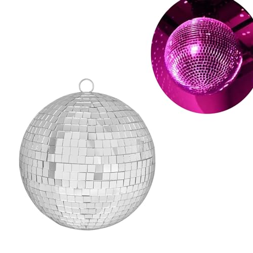 Spiegel-Discokugel Silberne Party-DiscoKugel zum Aufhängen für eine Party oder DJ Lichteffekt Weihnachten (Größe : 45 cm/18 in) von YIQIYOU