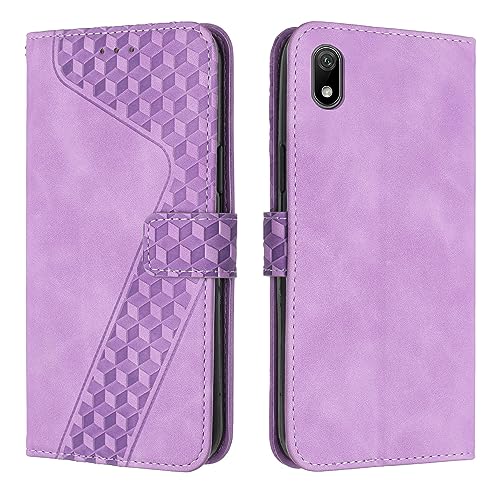 YIRRANZD Handyhülle für Huawei Y5 2019 Hülle, PU Leder Klapphülle Kartenfach Ständer Magnetisch, Flip Case Cover Handytasche Stoßfeste Schutzhülle für Huawei Y5 2019 / Honor 8S (Violett) von YIRRANZD
