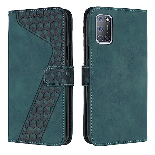 YIRRANZD Handyhülle für Oppo A52 / Oppo A72 / Oppo A92 Hülle, PU Leder Klapphülle Kartenfach Ständer, Flip Case Cover Handytasche Schutzhülle für Oppo A52 / Oppo A72 / Oppo A92 (Grün) von YIRRANZD