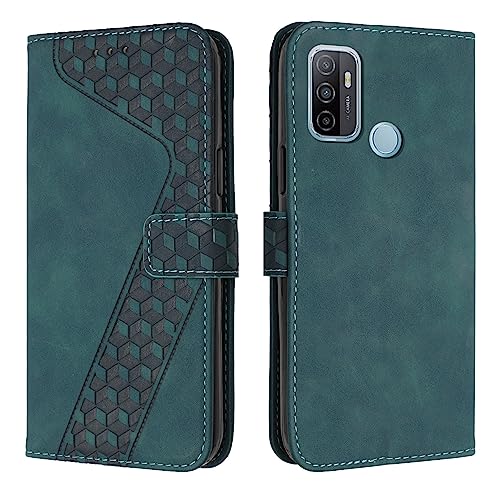 YIRRANZD Handyhülle für Oppo A53s / Oppo A53 2020 Hülle, PU Leder Klapphülle Kartenfach Ständer, Flip Case Cover Handytasche Stoßfeste Schutzhülle für Oppo A53s / Oppo A53 2020 (Grün) von YIRRANZD