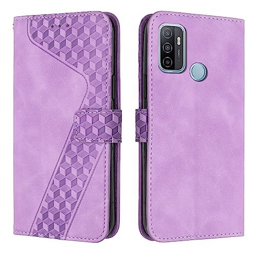 YIRRANZD Handyhülle für Oppo A53s / Oppo A53 2020 Hülle, PU Leder Klapphülle Kartenfach Ständer, Flip Case Cover Handytasche Stoßfeste Schutzhülle für Oppo A53s / Oppo A53 2020 (Violett) von YIRRANZD