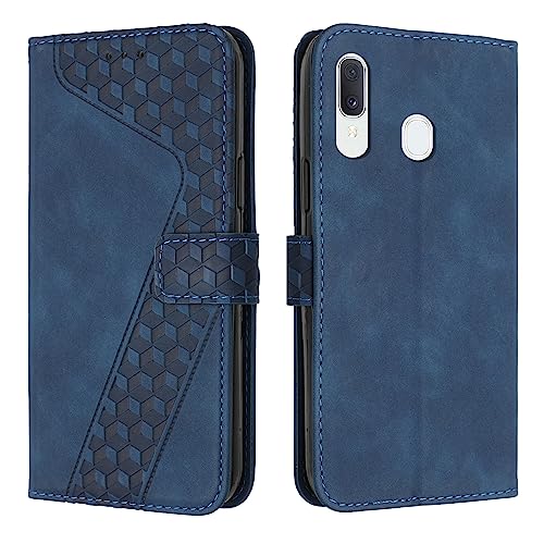 YIRRANZD Handyhülle für Samsung Galaxy A40 Hülle, PU Leder Klapphülle Kartenfach Ständer Magnetisch, Flip Case Cover Handytasche Stoßfeste Schutzhülle für Samsung A40 (Blau) von YIRRANZD