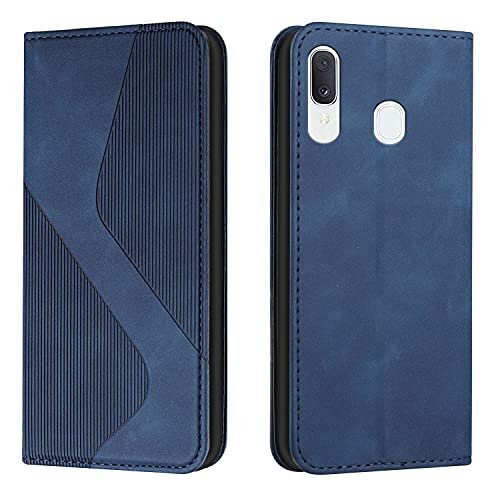 YIRRANZD Handyhülle für Samsung Galaxy A40 Hülle, PU Leder Wallet Klapphülle [Kartenfach], Klappbar Flip Case Stoßfeste Tasche Schutzhülle für Samsung A40 (Blau) von YIRRANZD
