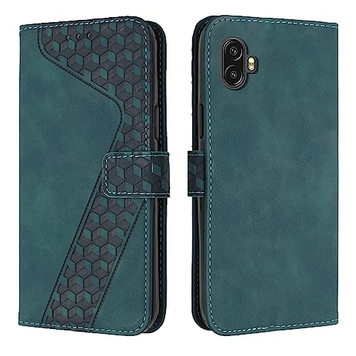 YIRRANZD Handyhülle für Samsung Galaxy Xcover 6 Pro Hülle, PU Leder Klapphülle Kartenfach Ständer, Flip Case Cover Handytasche Stoßfeste Schutzhülle für Samsung Xcover 6 Pro (Grün) von YIRRANZD