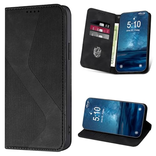 YIRRANZD Handyhülle für Xiaomi Redmi Note 7 / Redmi Note 7 Pro Hülle, PU Leder Wallet Klapphülle, Klappbar Flip Case Stoßfeste Tasche Schutzhülle für Redmi Note 7 / Redmi Note 7 Pro (Schwarz) von YIRRANZD