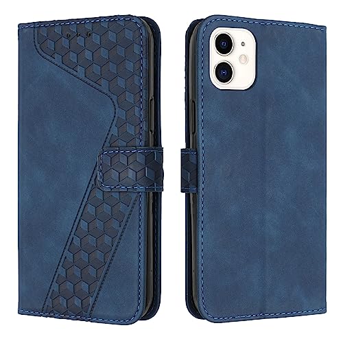 YIRRANZD Handyhülle für iPhone 11 Hülle, PU Leder Klapphülle Kartenfach Ständer Magnetisch, Flip Case Cover Handytasche Stoßfeste Schutzhülle für iPhone 11 (Blau) von YIRRANZD