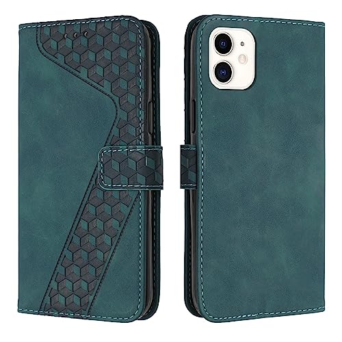 YIRRANZD Handyhülle für iPhone 11 Hülle, PU Leder Klapphülle Kartenfach Ständer Magnetisch, Flip Case Cover Handytasche Stoßfeste Schutzhülle für iPhone 11 (Grün) von YIRRANZD