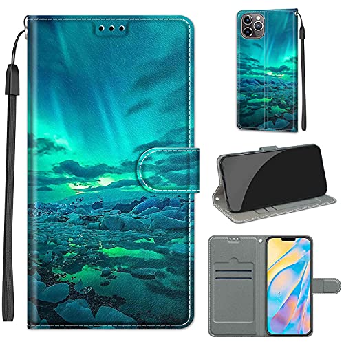 YIRRANZD Handyhülle für iPhone 11 Pro Hülle, PU Leder Wallet Klapphülle, Flip Case Stoßfeste Tasche Schutzhülle für iPhone 11 Pro (Aurora) von YIRRANZD