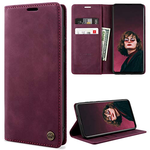 YIRSUR Kompatibel mit Samsung Galaxy S21 FE 5G (Nicht Kompatibel S21 and S20FE) Hülle Premium Leder PU Flip Case Wallet Lederhülle Handyhülle Klapphülle Magnetisch Silikon Bumper Schutzhülle von YIRSUR