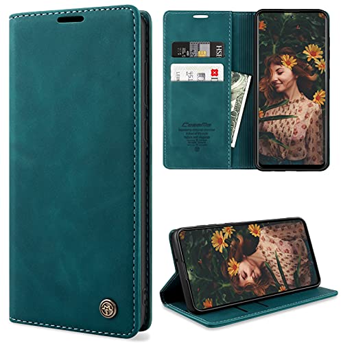 YIRSUR Kompatibel mit Samsung Galaxy S21 Plus 5G Hülle Premium Leder PU Flip Case Wallet Lederhülle Handyhülle Klapphülle Magnetisch Silikon Schutzhülle Kompatibel mit Samsung Galaxy S21 Plus (Green) von YIRSUR