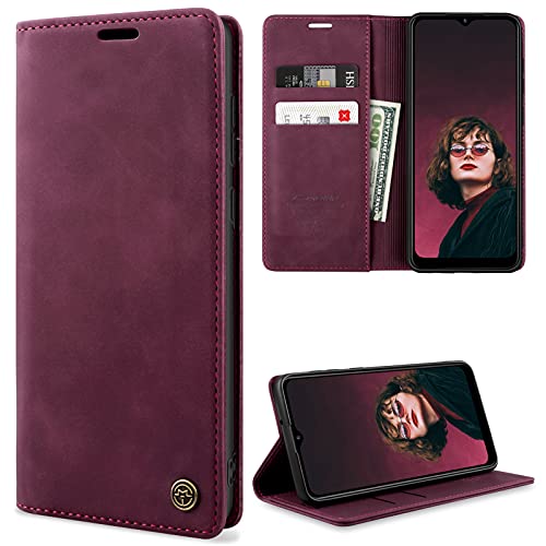 YIRSUR Kompatibel mit Xiaomi 11 T 5G/Xiaomi 11T Pro 5G Hülle Premium Leder PU Flip Case Wallet Lederhülle Handyhülle Klapphülle Magnetisch Silikon Bumper Schutzhülle (Red) von YIRSUR