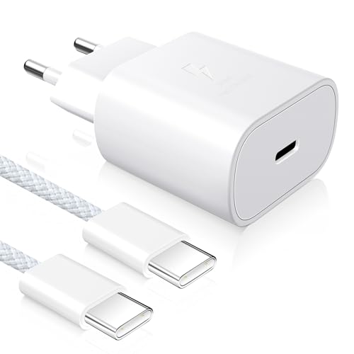 YISH Ladegerät USB C Schnellladegerät 25W: Netzteil USB Type C PD 3.0 Schnellladegerät mit 60W 1M USB C auf C Kabel Kompatibel mit iPhone 16 15 Pro Max Samsung Galaxy S25 S24 S23 Pixel Sony iPad YISH Ladegerät USB C Schnellladegerät 25W: Netzteil USB Type C PD 3.0 Schnellladegerät mit 60W 1M USB C auf C Kabel Kompatibel mit iPhone 16 15 Pro Max Samsung Galaxy S25 S24 S23 Pixel Sony iPad von YISH