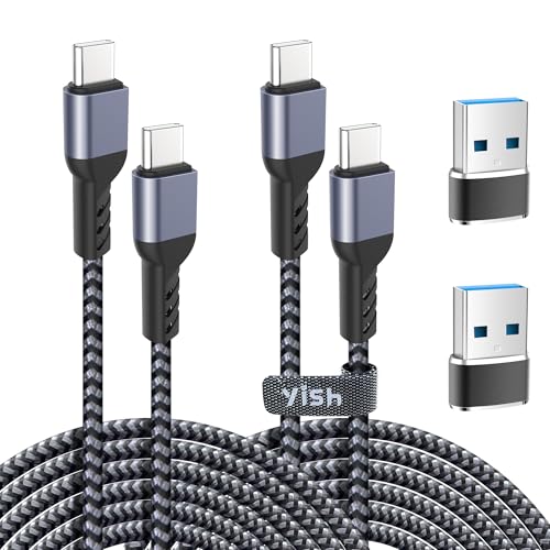 YISH USB C auf USB C Kabel:65W 3A Ladekabel USB C Schnellladekabel 2Stück 2M Nylon Datenkabel USBC to USBC Kompatibel mit iPhone 16 15 Pro Samsung Galaxy S24 S23 iPad Pro MacBook Pro/Air Pixel Switch YISH USB C auf USB C Kabel:65W 3A Ladekabel USB C Schnellladekabel 2Stück 2M Nylon Datenkabel USBC to USBC Kompatibel mit iPhone 16 15 Pro Samsung Galaxy S24 S23 iPad Pro MacBook Pro/Air Pixel Switch von YISH