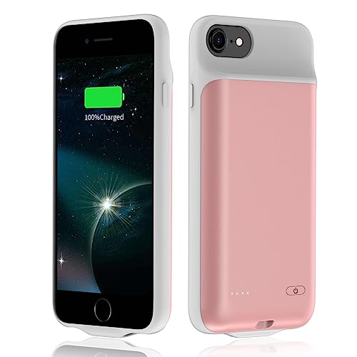 iPhone Akku-Hülle, 6800 mAh, ultradünne wiederaufladbare Schutzhülle für iPhone 8/7/6S/6/SE (3. und 2. Generation), 4,7 Zoll von YISHDA