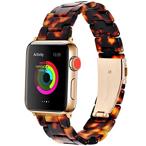 YISIWERA Armband Compatible für Apple Watch Armband Series 9 8 7 6 5 4 3 2 1 Sport SE für iWatch Armband 38mm 40mm 41mmLight Harz Ersatzarmband für Damen Herren Schildkröte von YISIWERA