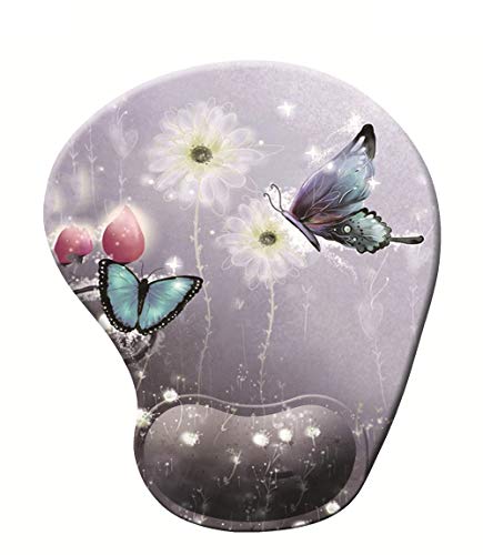 Mauspads mit Gel-Handgelenkauflage, ergonomisch, rutschfest, Memory-Schaum, Handgelenkauflage, Mauspad für Zuhause, Büro, Gaming, Computer, Laptop, einfaches Tippen und Schmerzlinderung (Schmetterling Mauspads mit Gel-Handgelenkauflage, ergonomisch, rutschfest, Memory-Schaum, Handgelenkauflage, Mauspad für Zuhause, Büro, Gaming, Computer, Laptop, einfaches Tippen und Schmerzlinderung (Schmetterling von YITANHY
