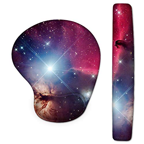 Tastatur-Handgelenkauflage und Maus-Handgelenkauflage, ergonomische Unterstützung, rutschfeste Rückseite, Memory-Form, langlebig und bequem für einfaches Tippen und Schmerzlinderung (Galaxy) von YITANHY