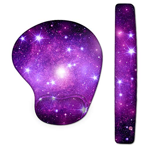 Tastatur-Handgelenkauflage und Maus-Handgelenkauflage, ergonomische Unterstützung, rutschfeste Rückseite, Memory-Form, langlebig und bequem für einfaches Tippen und Schmerzlinderung (violetter von YITANHY