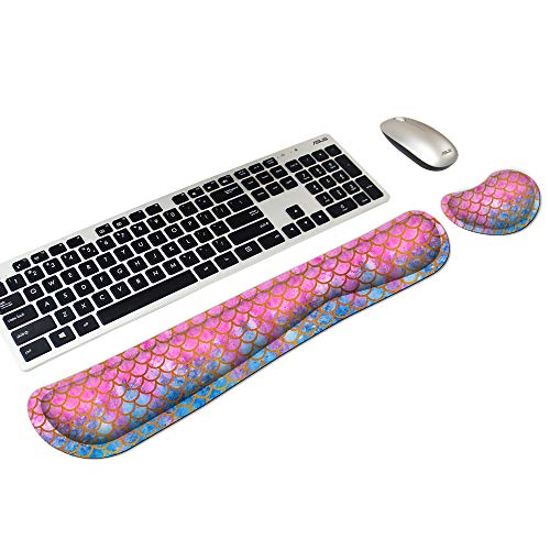 Tastatur- und Maus-Handgelenkauflage-Set, Memory-Schaum, ergonomische Handarmstütze, lindert Schmerzen und Müdigkeit, rutschfest, bequem für Gaming, Büro, Computer, Laptop und Mac Tastatur- und Maus-Handgelenkauflage-Set, Memory-Schaum, ergonomische Handarmstütze, lindert Schmerzen und Müdigkeit, rutschfest, bequem für Gaming, Büro, Computer, Laptop und Mac von YITANHY