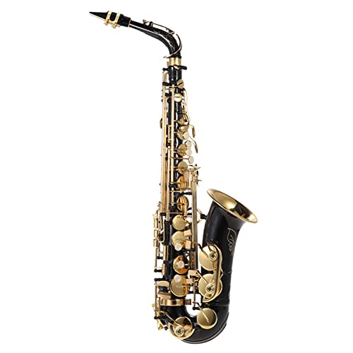 YIWENG Eb-Altsaxophon,Messing,lackiertes Gold,E-Saxophon,Tonart 82Z,Holzblasinstrument,mit Reinigungsbürste,Tuch,Handschuhe,Riemen,gepolstertes Etui,bE Altsaxphon von YIWENG