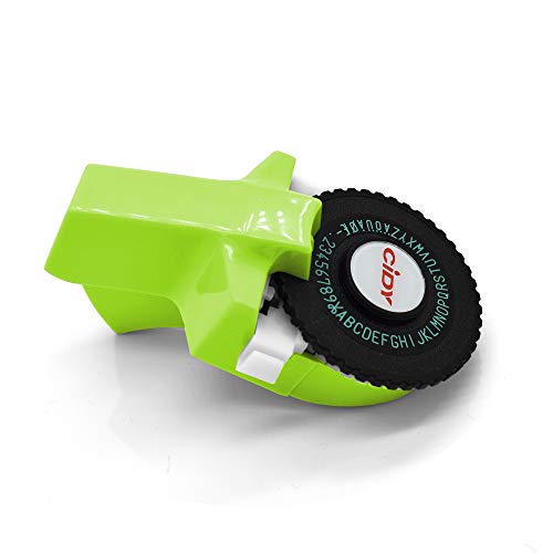 YIWEOG Mini Portable Manual Label Maker DIY 3D-Prägung Etikettenschreiber Drucker Schreibmaschine mit Kunststoff PVC 9mm Etikettenbänder Beschriftungsmaschine von YIWEOG